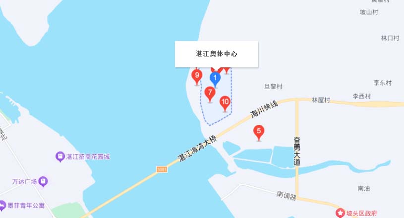 湛江家博会交通路线地图